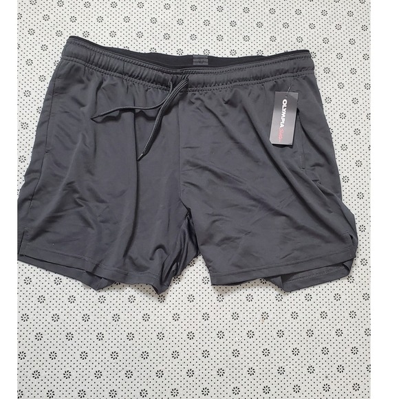 NWT‎ Olympia Activewear Shorts Athletic Gym Running Training Lightweight  Size L - Picture 1 of 7